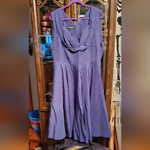 Trashy Diva HONEY DRESS - DARK BLUE RIBBED RAYON size 20 - Picture 5 of 9